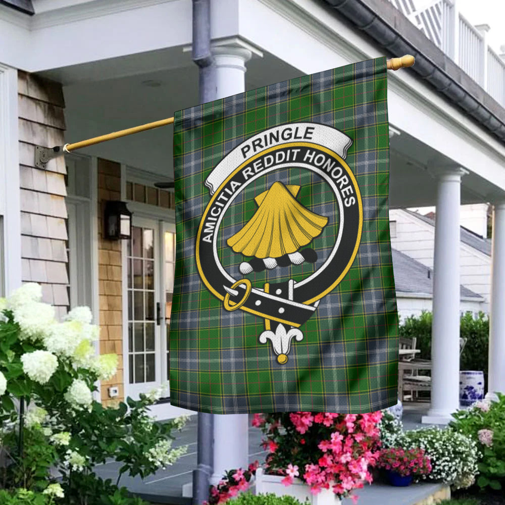 Pringle Tartan Flag with Family Crest - Tartan Vibes Clothing