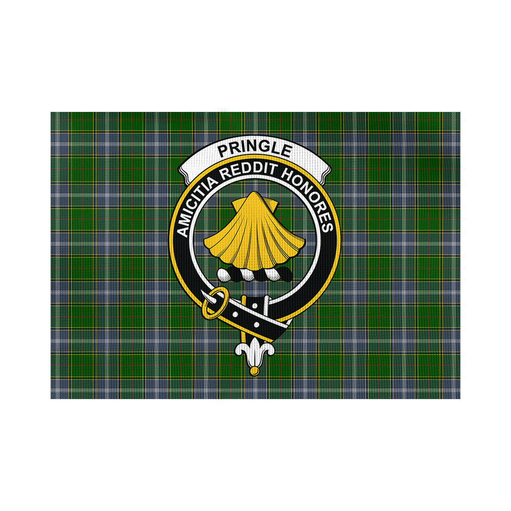 Pringle Tartan Flag with Family Crest - Tartan Vibes Clothing