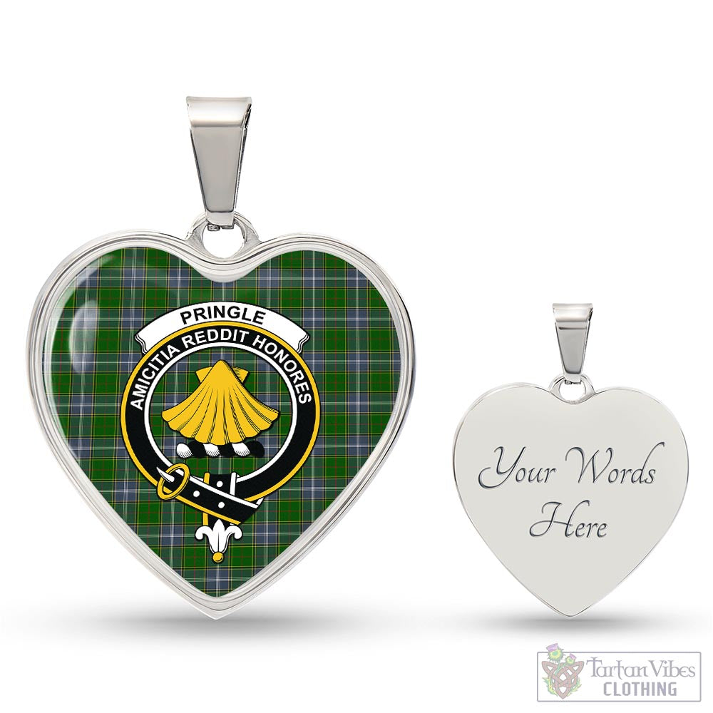 Tartan Vibes Clothing Pringle Tartan Heart Necklace with Family Crest