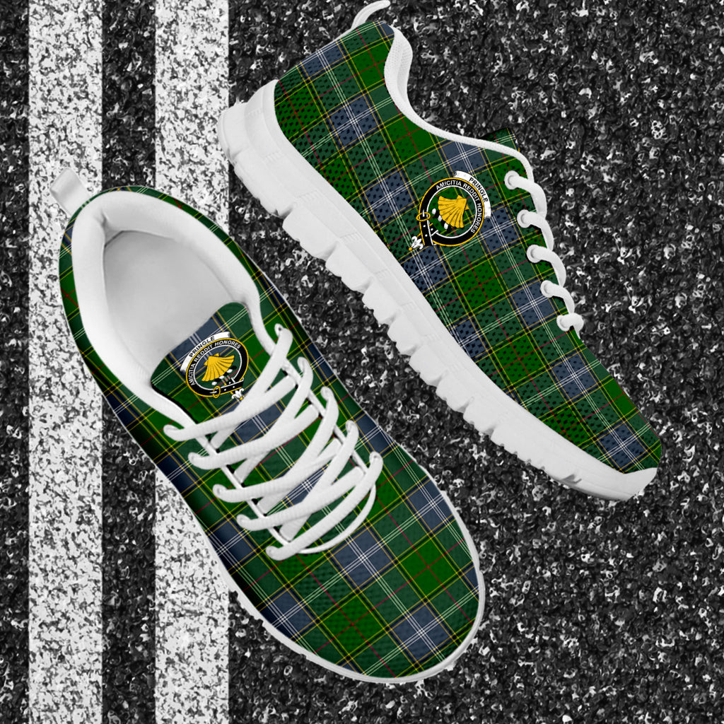 Pringle Tartan Sneakers with Family Crest - Tartan Vibes Clothing