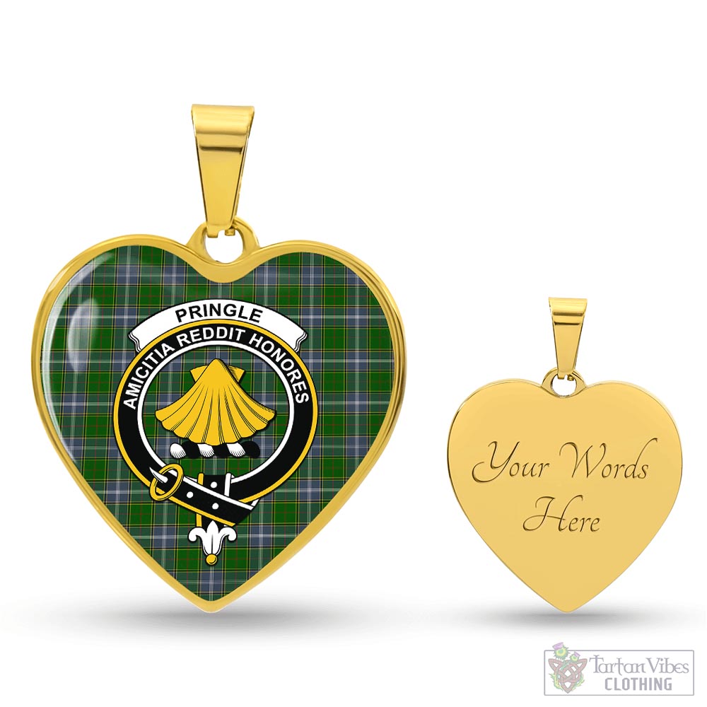 Tartan Vibes Clothing Pringle Tartan Heart Necklace with Family Crest