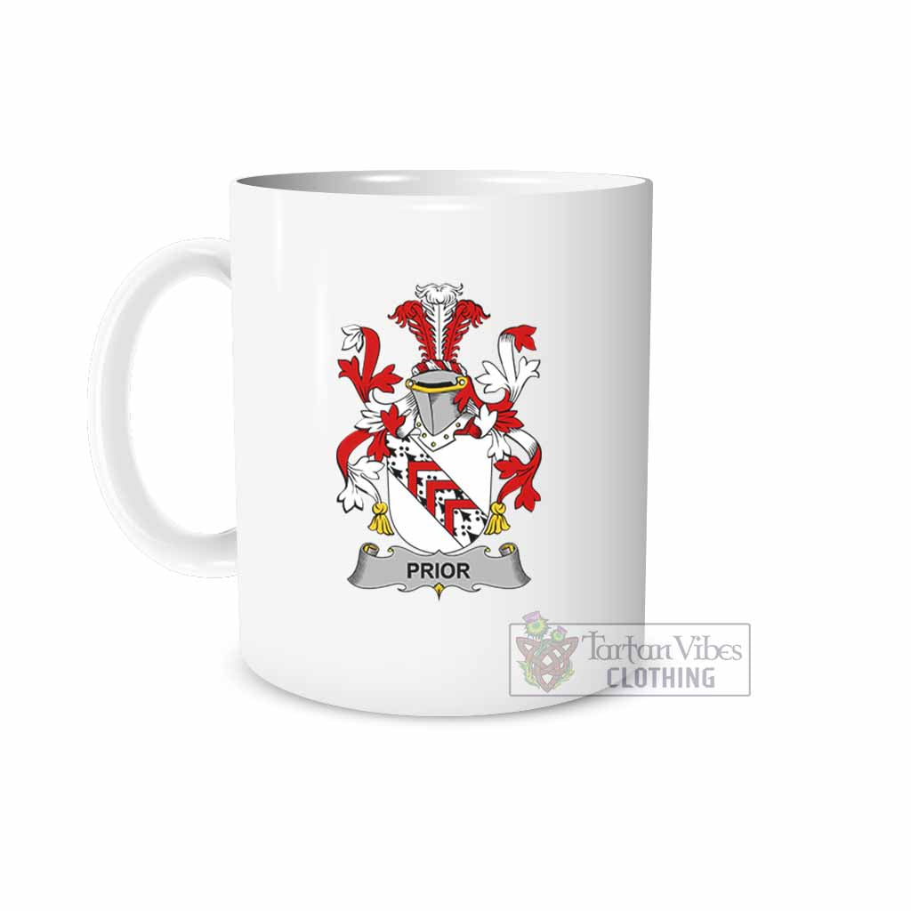 Prior Irish Clan Coat of Arms Ceramic Mug White - 2D-tartanvibesclothing