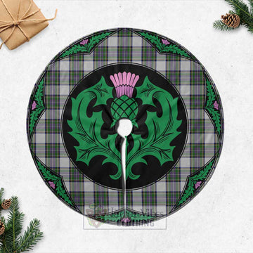 Pritchard Tartan Christmas Tree Skirt Scottish Thistle Style