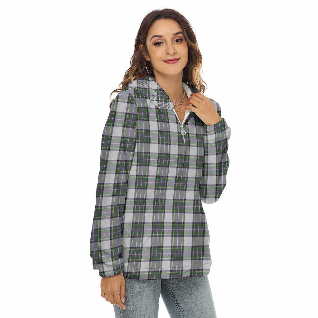 Pritchard Tartan Women's Borg Fleece Hoodie with Half Zip Female - Tartan Vibes Clothing
