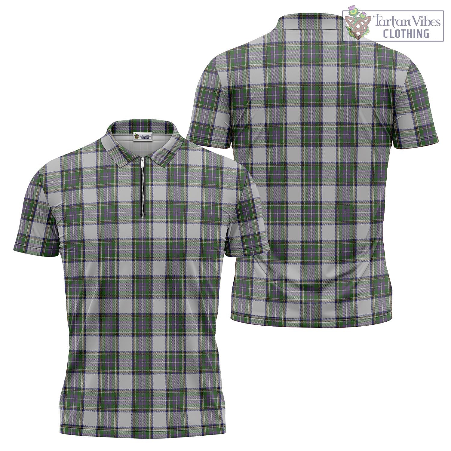 Tartan Vibes Clothing Pritchard Tartan Zipper Polo Shirt