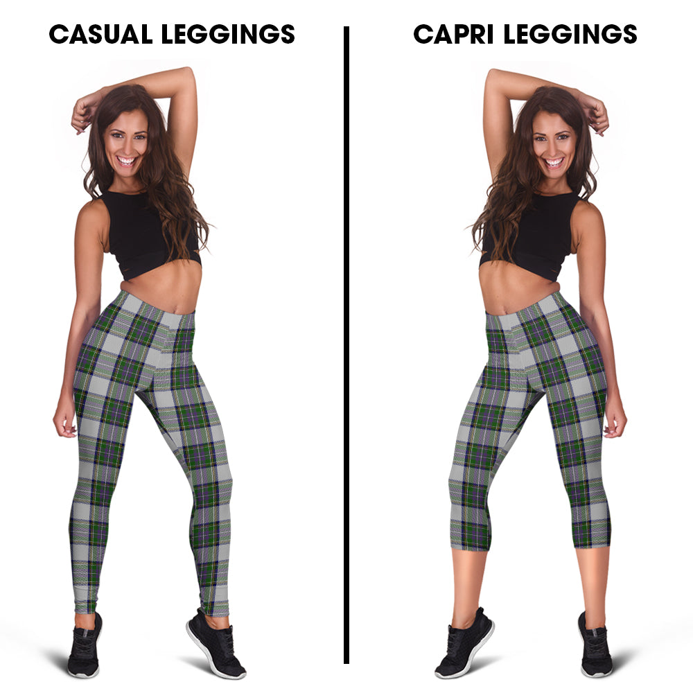 Pritchard Tartan Womens Leggings Capri Leggings - Tartan Vibes Clothing