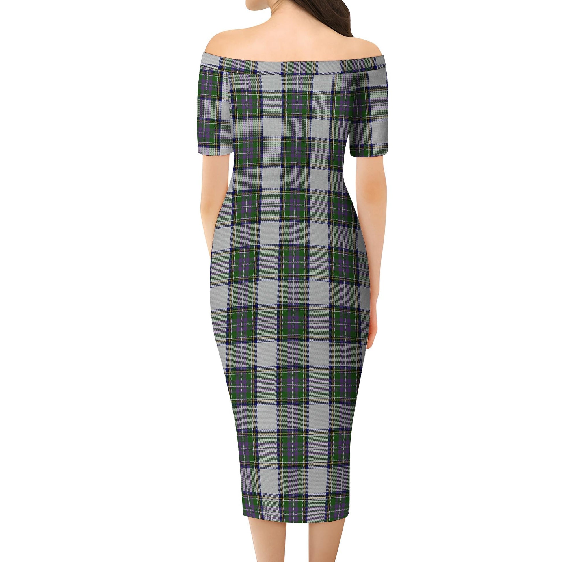 Pritchard Tartan Off Shoulder Lady Dress - Tartanvibesclothing