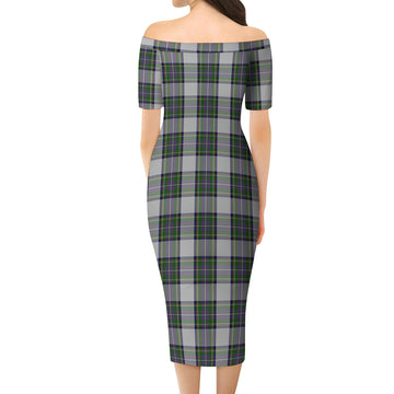 Pritchard Tartan Off Shoulder Lady Dress