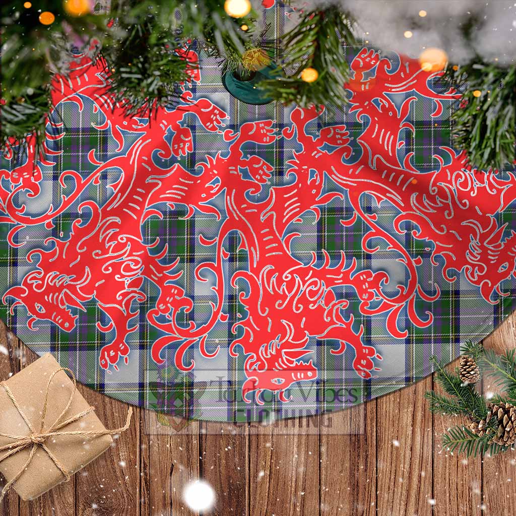 Tartan Vibes Clothing Pritchard Tartan Christmas Tree Skirt Lion Rampant Style