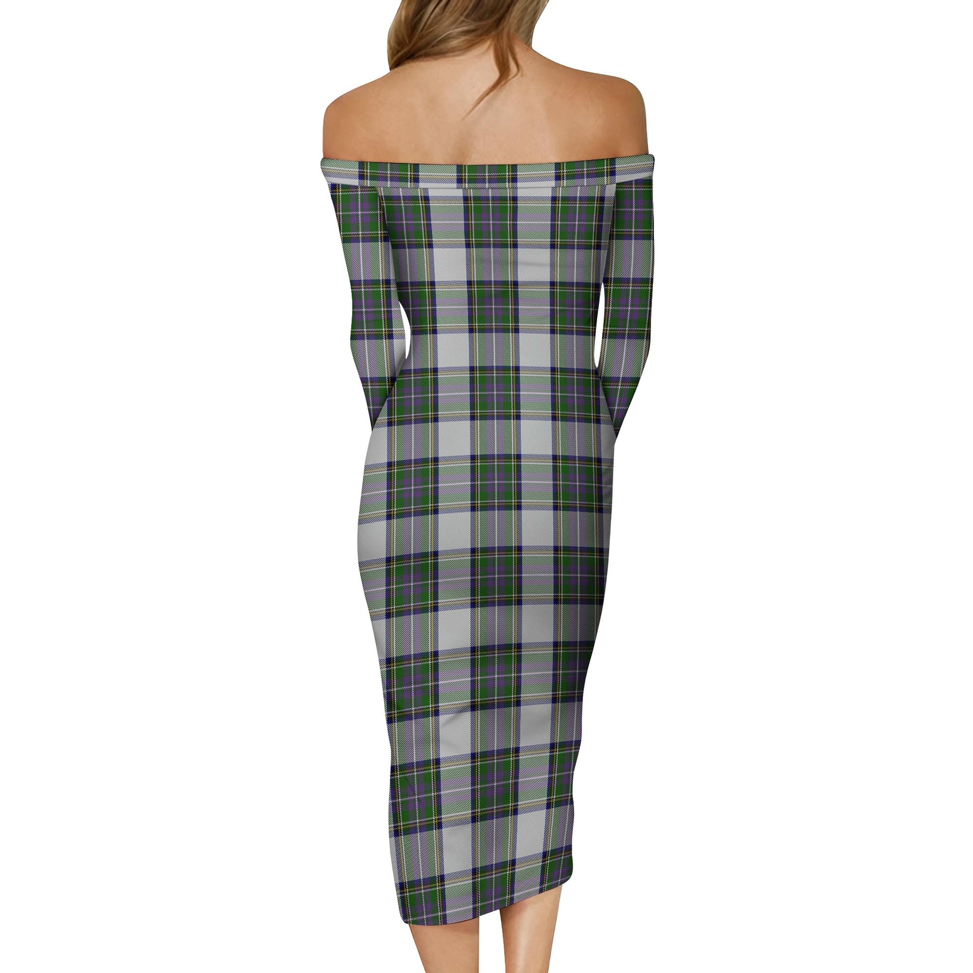 Pritchard Tartan Off Shoulder Lady Dress - Tartanvibesclothing