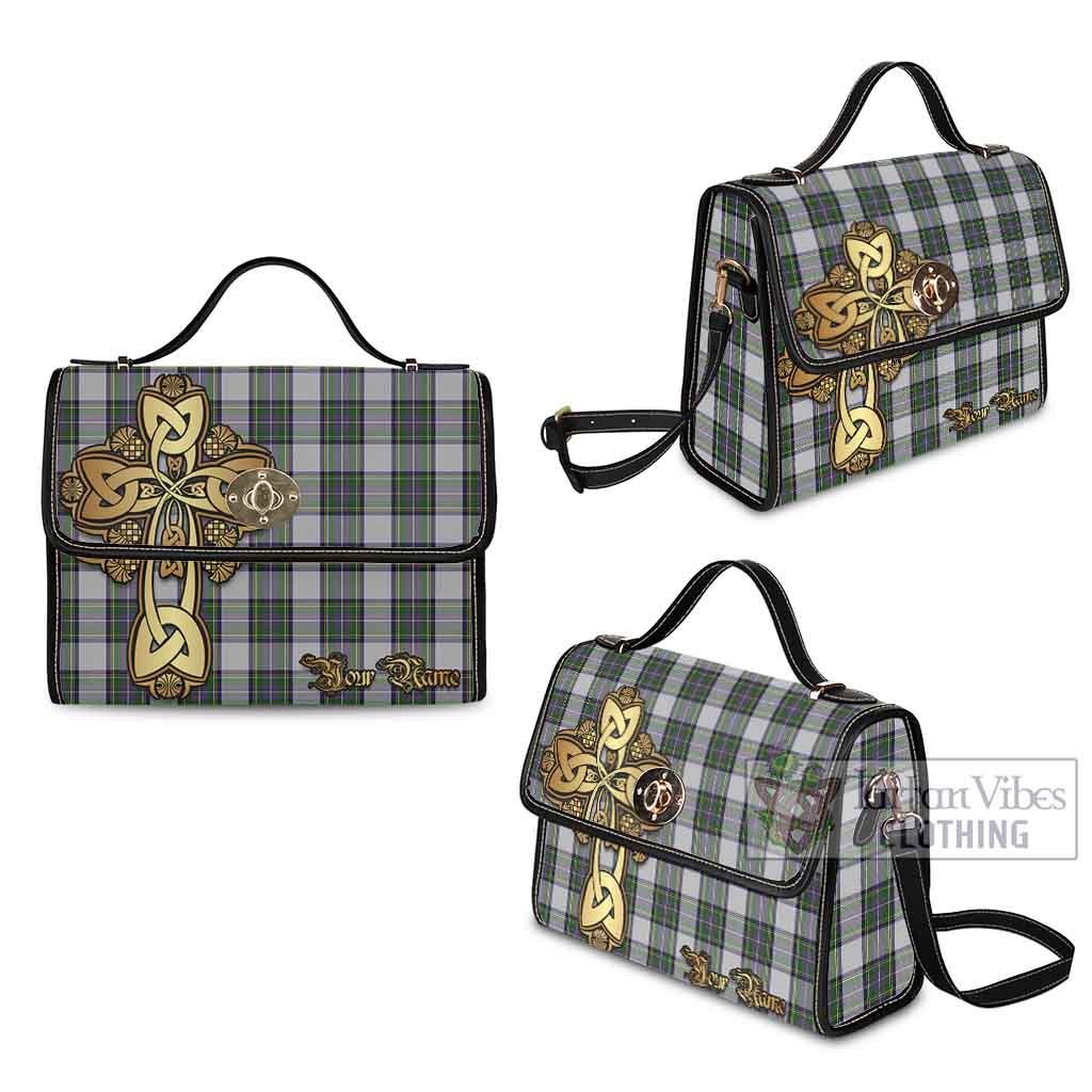 Pritchard Tartan Waterproof Canvas Bag Golden Thistle Celtic Cross Style - Tartan Vibes Clothing