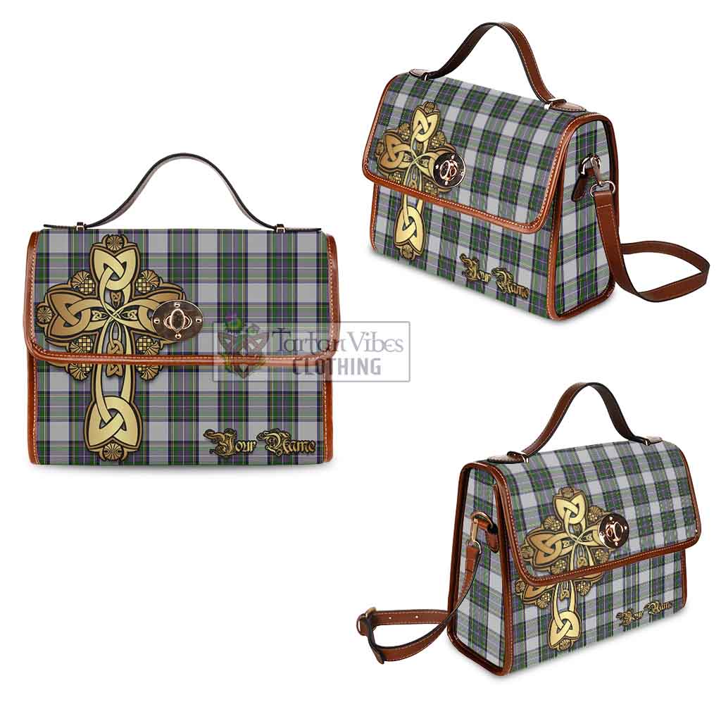 Pritchard Tartan Waterproof Canvas Bag Golden Thistle Celtic Cross Style - Tartan Vibes Clothing