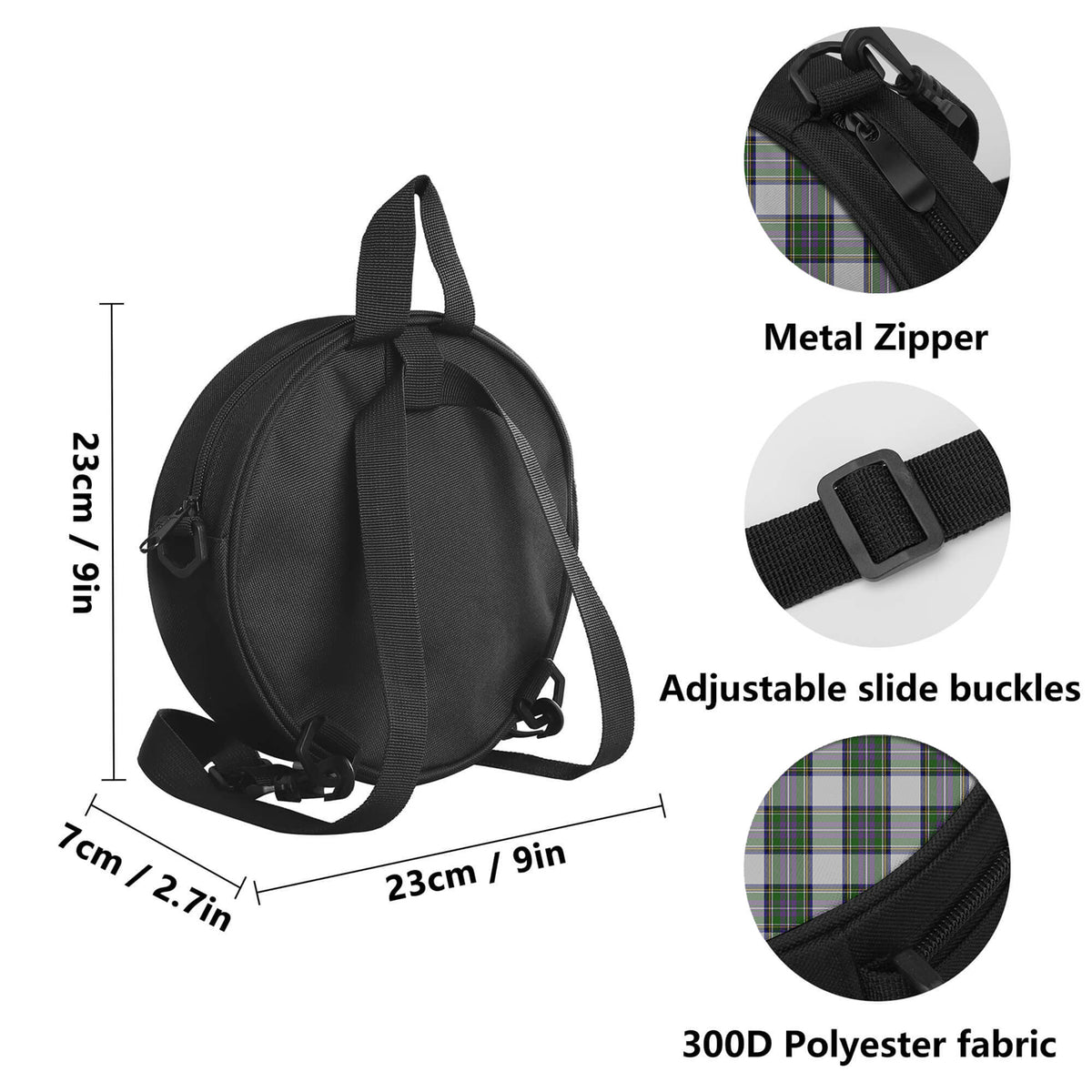 Pritchard Tartan Round Satchel Bags - Tartan Vibes Clothing