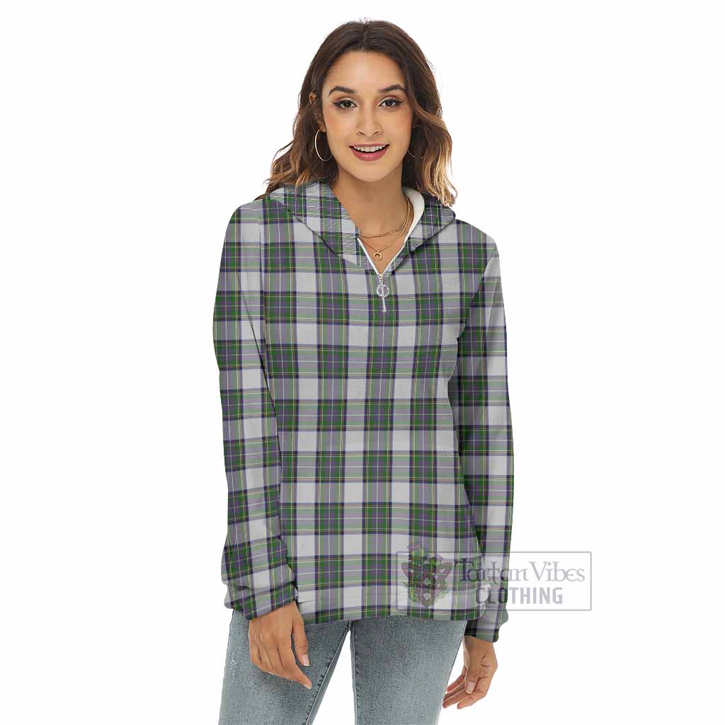 Pritchard Tartan Women's Borg Fleece Hoodie with Half Zip - Tartan Vibes Clothing