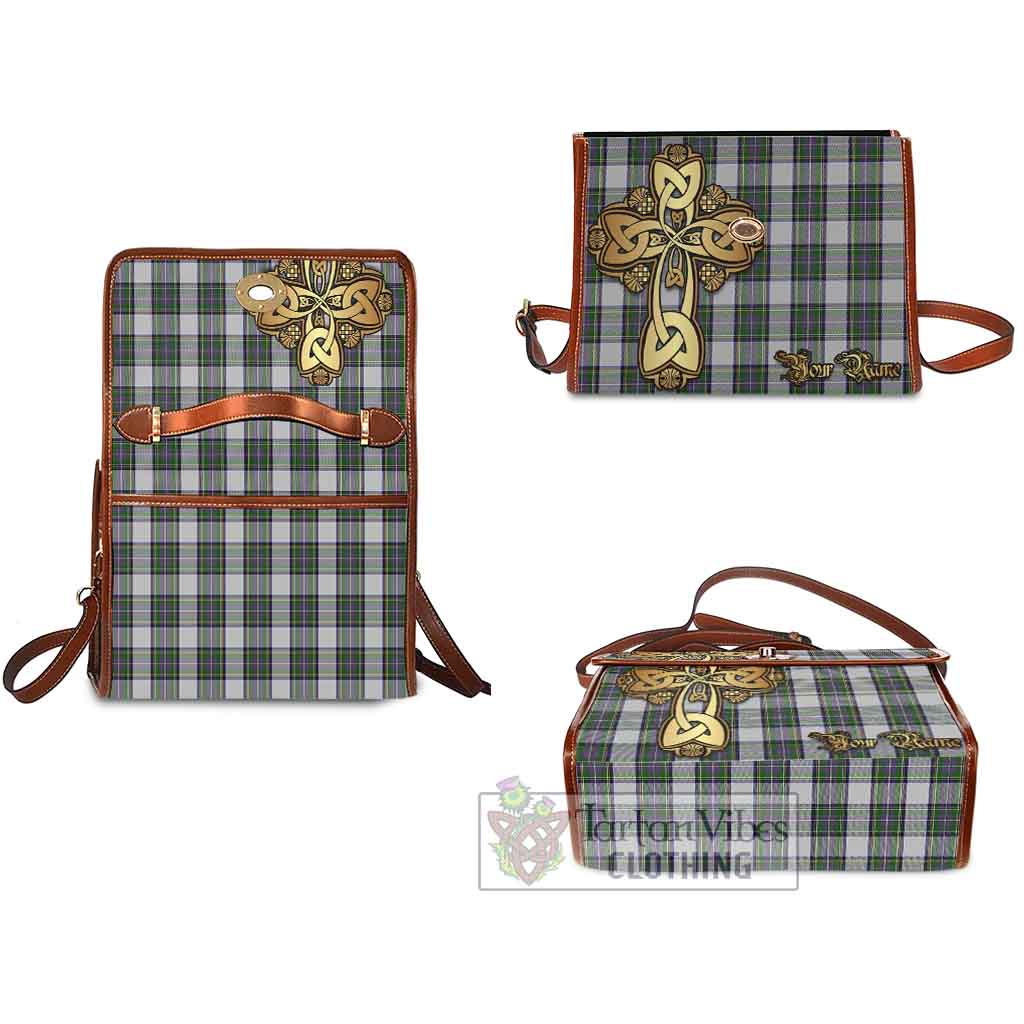 Pritchard Tartan Waterproof Canvas Bag Golden Thistle Celtic Cross Style - Tartan Vibes Clothing