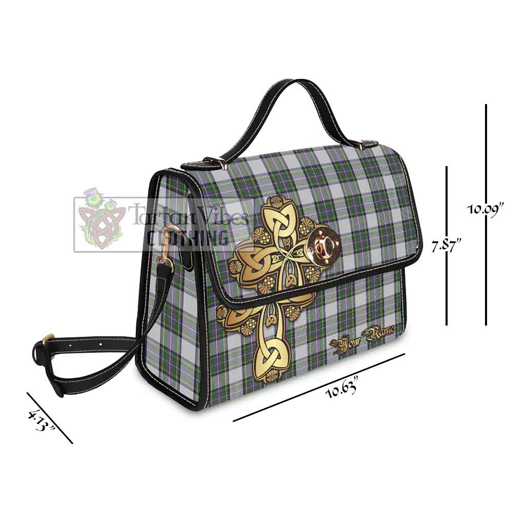 Pritchard Tartan Waterproof Canvas Bag Golden Thistle Celtic Cross Style - Tartan Vibes Clothing