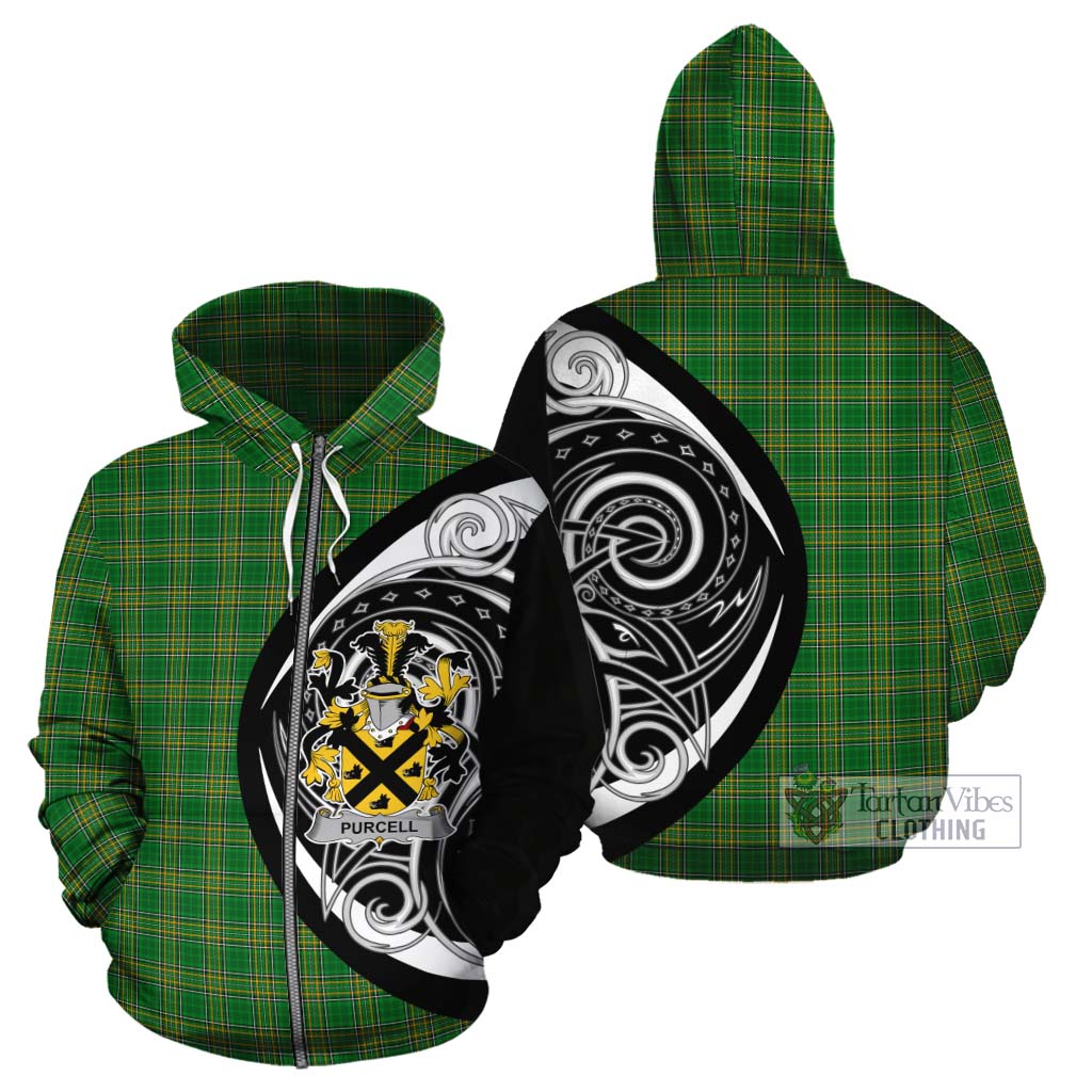 Purcell Irish Clan Cotton Hoodie Celtic Circle Style Zip Hoodie - Tartan Vibes Clothing