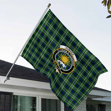 Purves Tartan House Flag with Family Crest