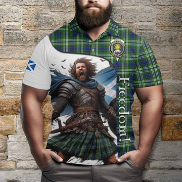 Purves Crest Tartan Polo Shirt Inspired by the Freedom of Scottish Warrior