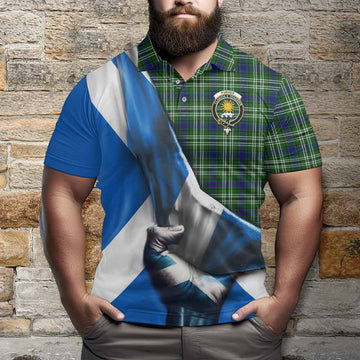 Purves Tartan Polo Shirt with Family Crest Scotland Patriotic Style