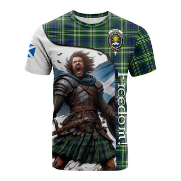 Purves Crest Tartan Cotton T-shirt Inspired by the Freedom of Scottish Warrior