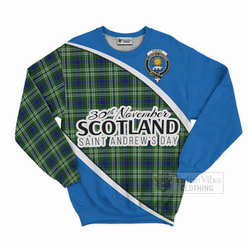 Purves Family Crest Tartan Sweatshirt Celebrate Saint Andrew's Day in Style