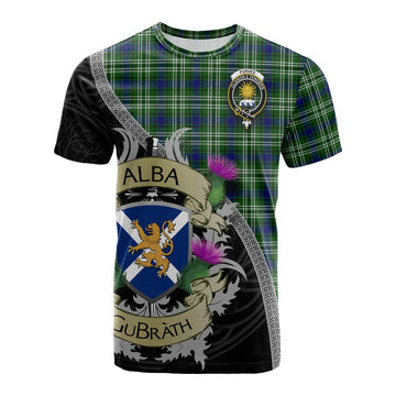 Purves Tartan Family Crest Cotton T-shirt Lion Rampant Royal Thistle Shield Celtic Inspired Kid's Shirt - Tartan Vibes Clothing