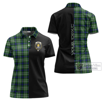 Purves Tartan Women's Polo Shirt with Family Crest and Half Of Me Style