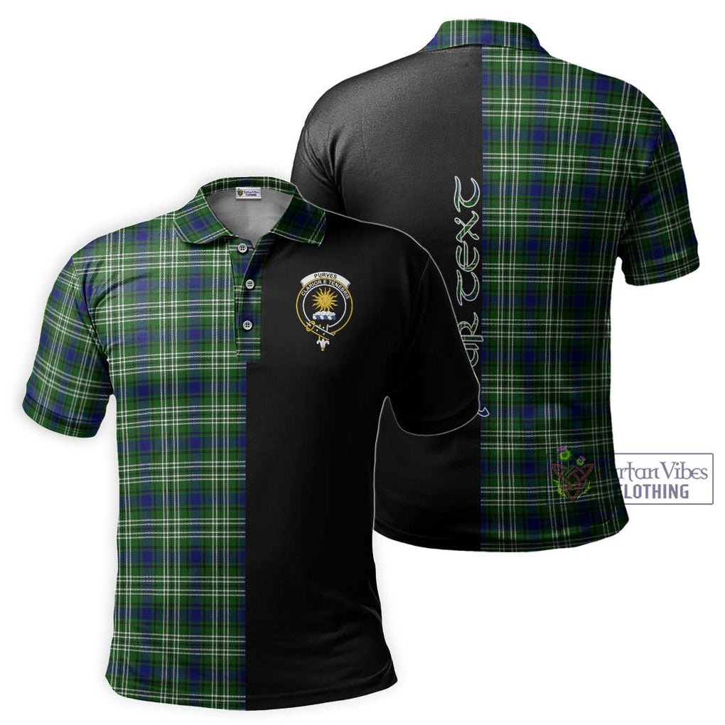 Purves Tartan Polo Shirt with Family Crest and Half Of Me Style Kid - Tartanvibesclothing Shop