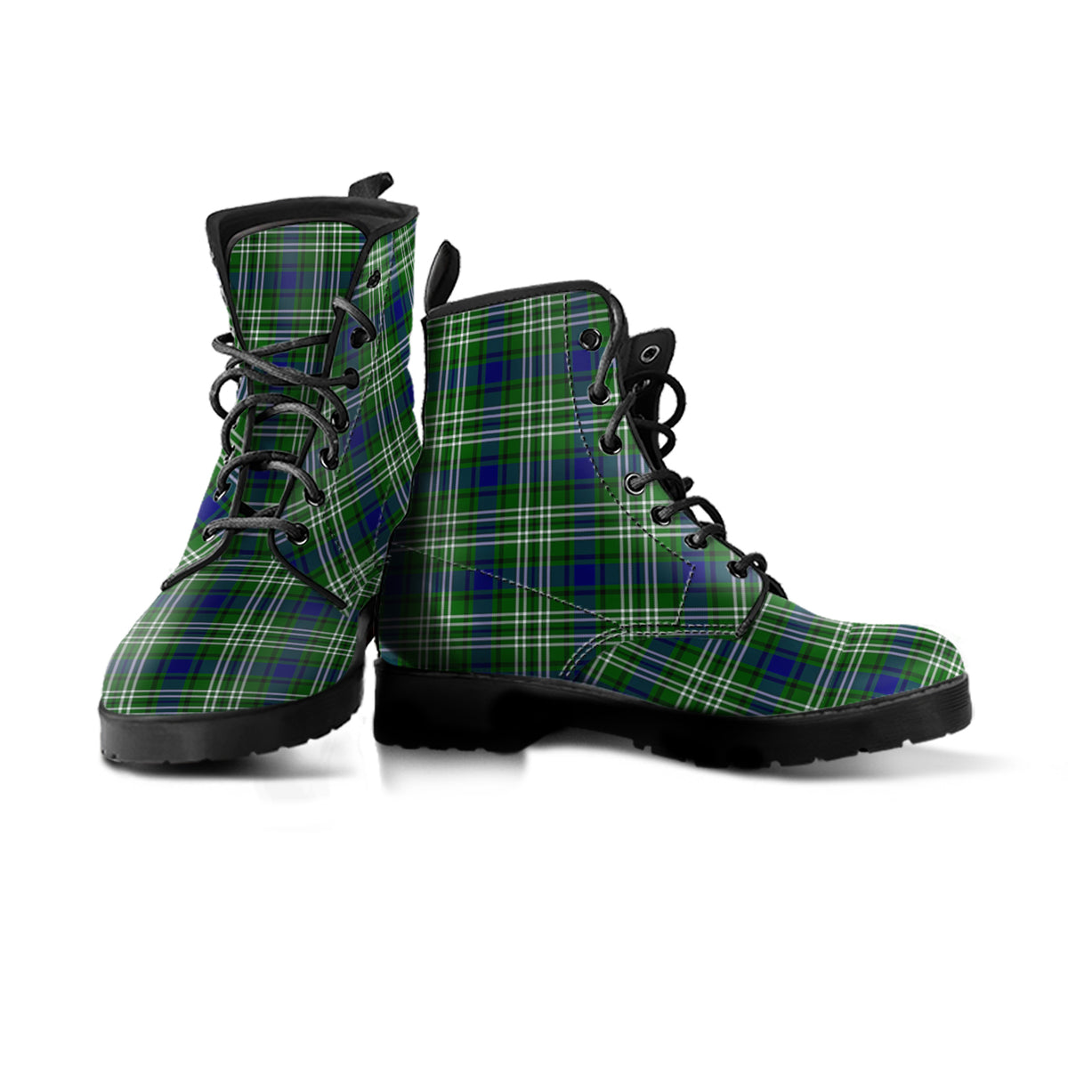 Purves Tartan Leather Boots Men' Boots - Tartan Vibes Clothing