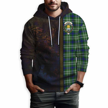 Purves Tartan Family Crest Hoodie Alba Gu Brath Be Brave Lion Ancient Style Pullover Hoodie - Tartan Vibes Clothing