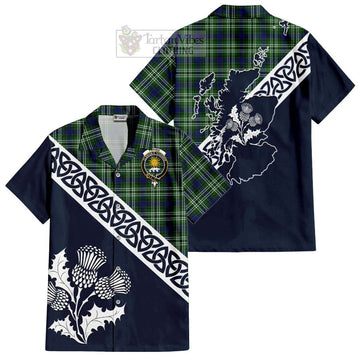 Purves Tartan Hawaiian Shirt Featuring Thistle and Scotland Map Kid - Tartan Vibes Clothing