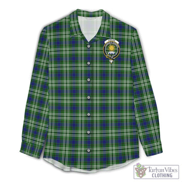 Purves Tartan Women's Casual Shirt with Family Crest