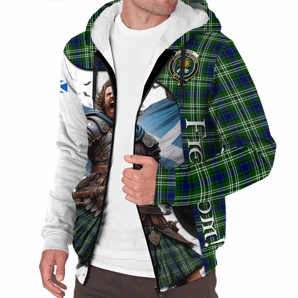 Tartan Vibes Clothing Purves Crest Tartan Sherpa Hoodie Inspired by the Freedom of Scottish Warrior