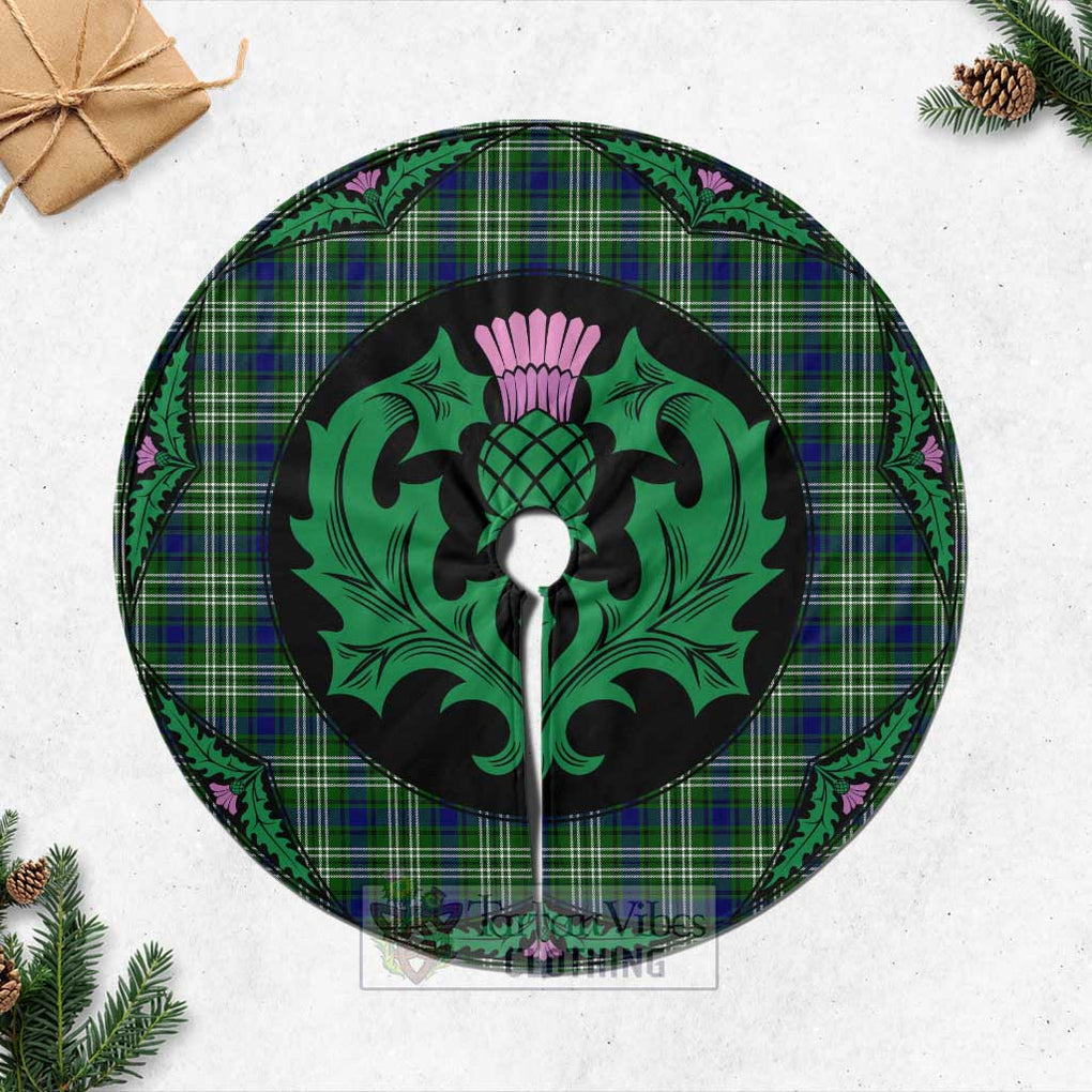 Tartan Vibes Clothing Purves Tartan Christmas Tree Skirt Scottish Thistle Style