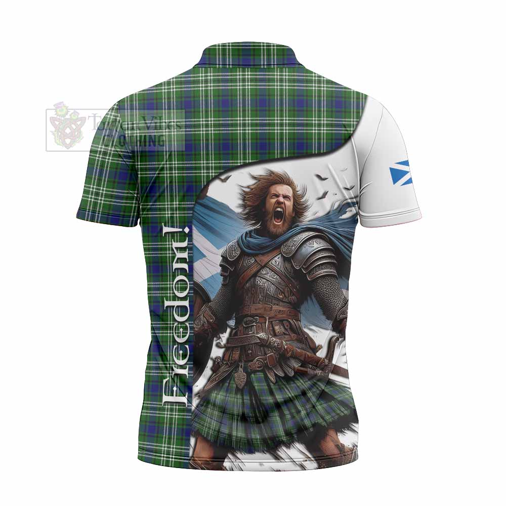 Tartan Vibes Clothing Purves Crest Tartan Zipper Polo Shirt Inspired by the Freedom of Scottish Warrior