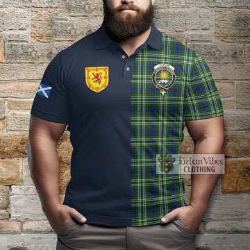 Purves Tartan Polo Shirt Alba with Scottish Lion Royal Arm Half Style