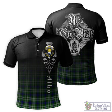 Purves Tartan Polo Shirt Featuring Alba Gu Brath Family Crest Celtic Inspired