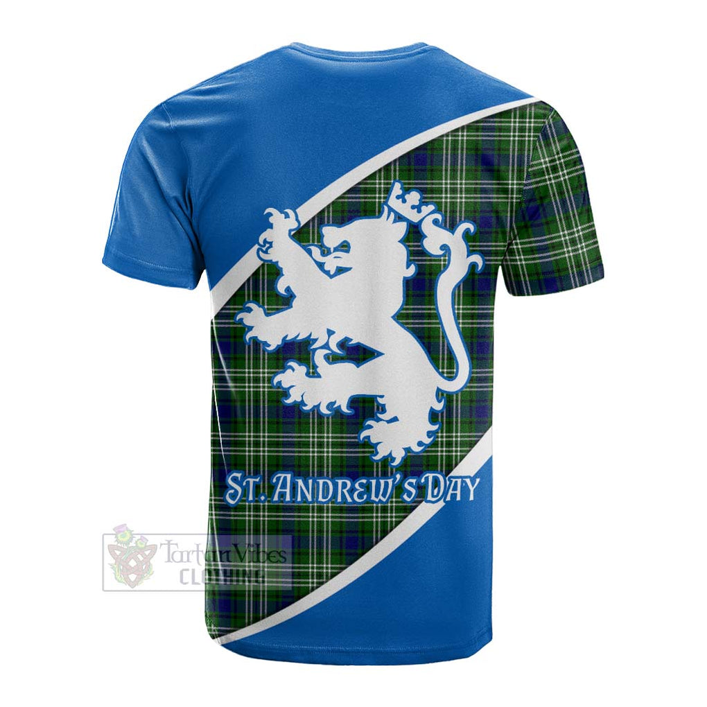 Tartan Vibes Clothing Purves Family Crest Tartan Cotton T-shirt Celebrate Saint Andrew's Day in Style