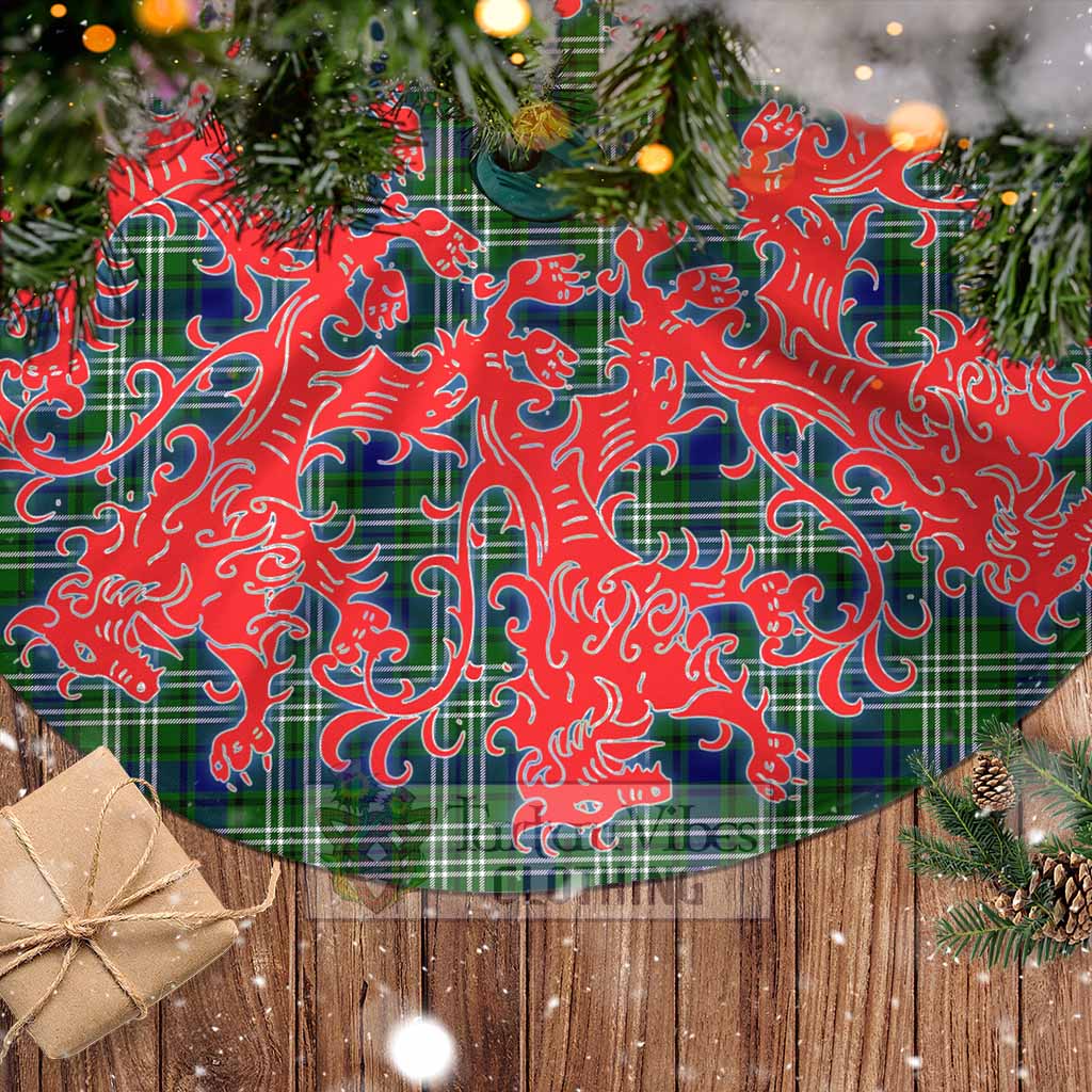 Tartan Vibes Clothing Purves Tartan Christmas Tree Skirt Lion Rampant Style