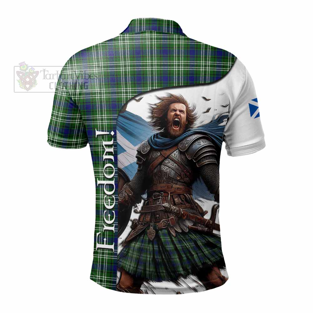 Tartan Vibes Clothing Purves Crest Tartan Polo Shirt Inspired by the Freedom of Scottish Warrior