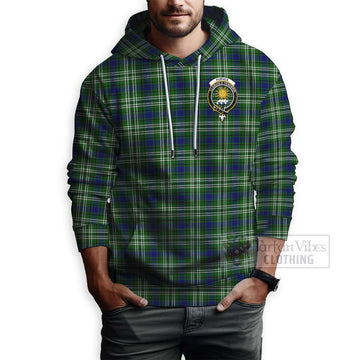 Purves Tartan Hoodie with Family Crest and Bearded Skull Holding Bottles of Whiskey