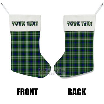 Purves Tartan Christmas Stocking with Personalized Text