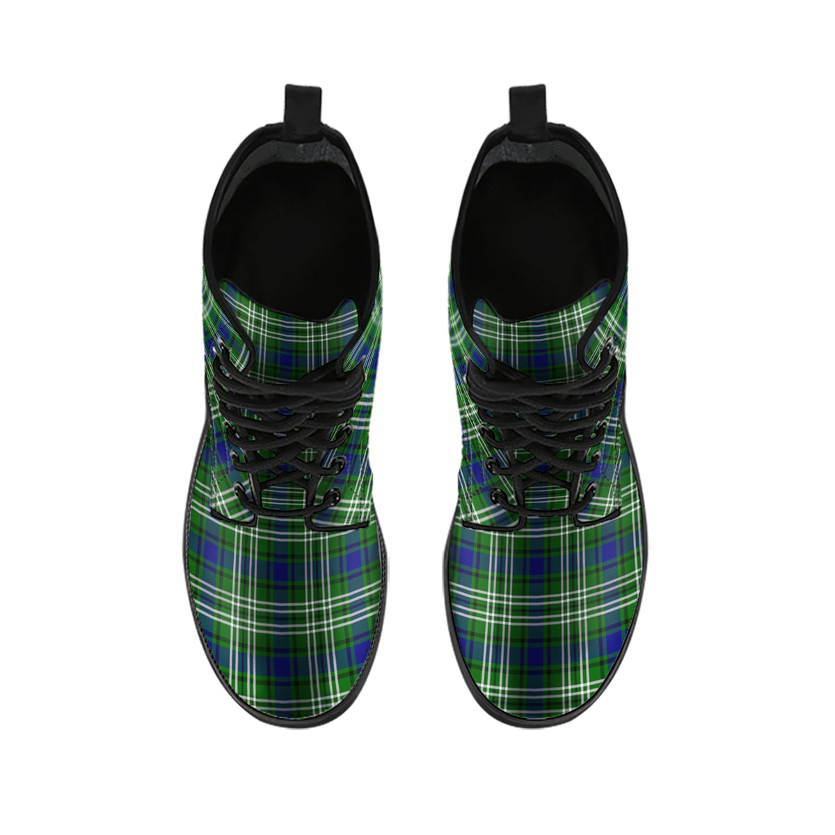 Purves Tartan Leather Boots - Tartan Vibes Clothing