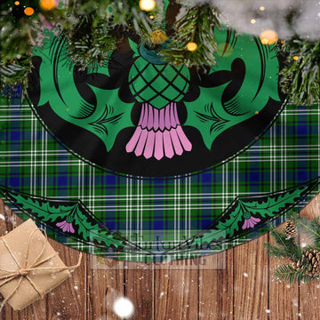 Purves Tartan Christmas Tree Skirt Scottish Thistle Style