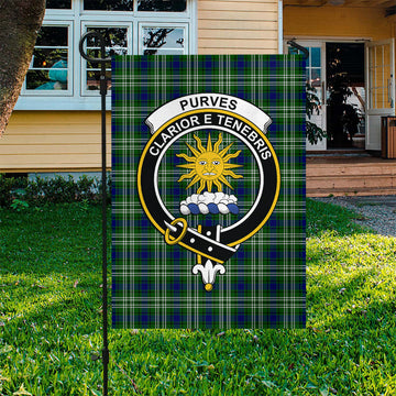 Purves Tartan Flag with Family Crest