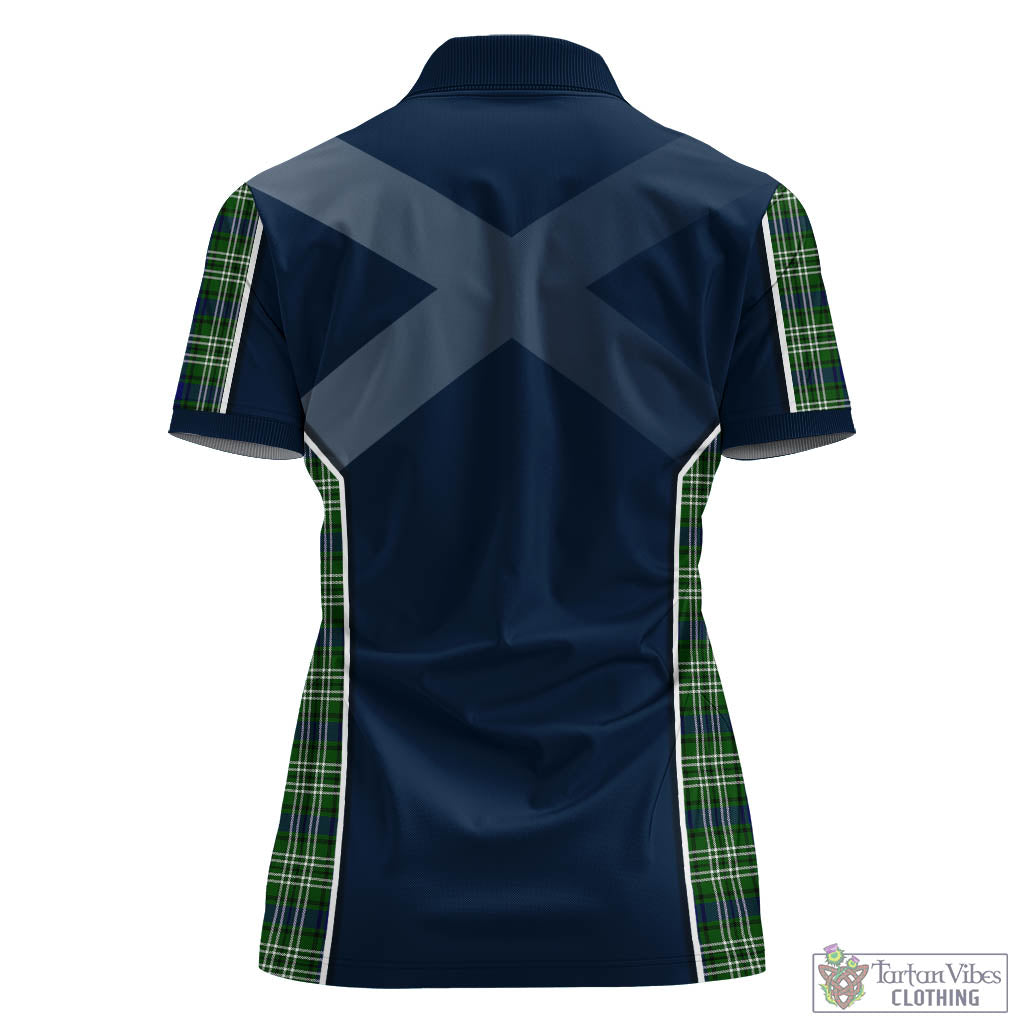 Purves Tartan Women's Polo Shirt with Family Crest and Lion Rampant Vibes Sport Style - Tartan Vibes Clothing