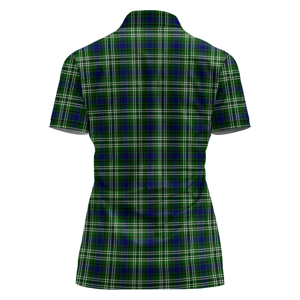 Purves Tartan Polo Shirt with Family Crest For Women - Tartan Vibes Clothing