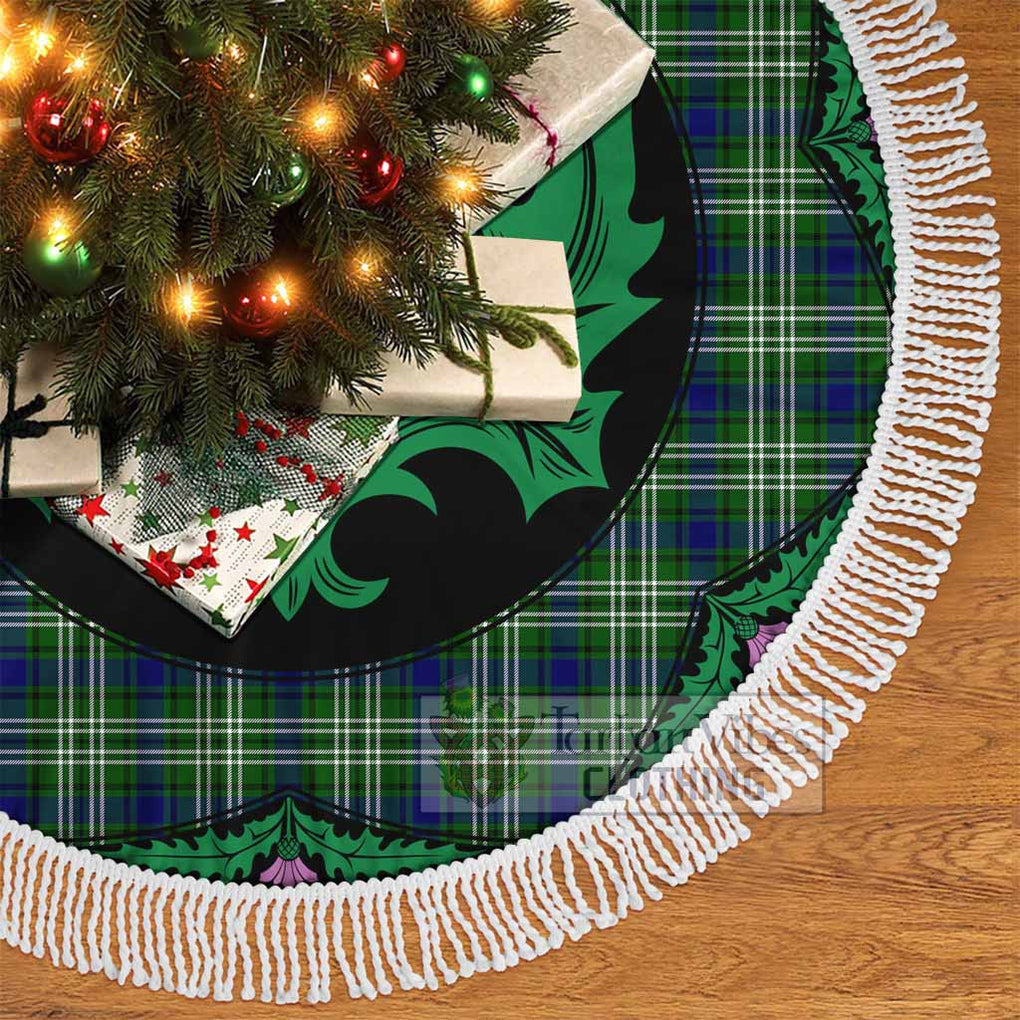 Tartan Vibes Clothing Purves Tartan Christmas Tree Skirt Scottish Thistle Style