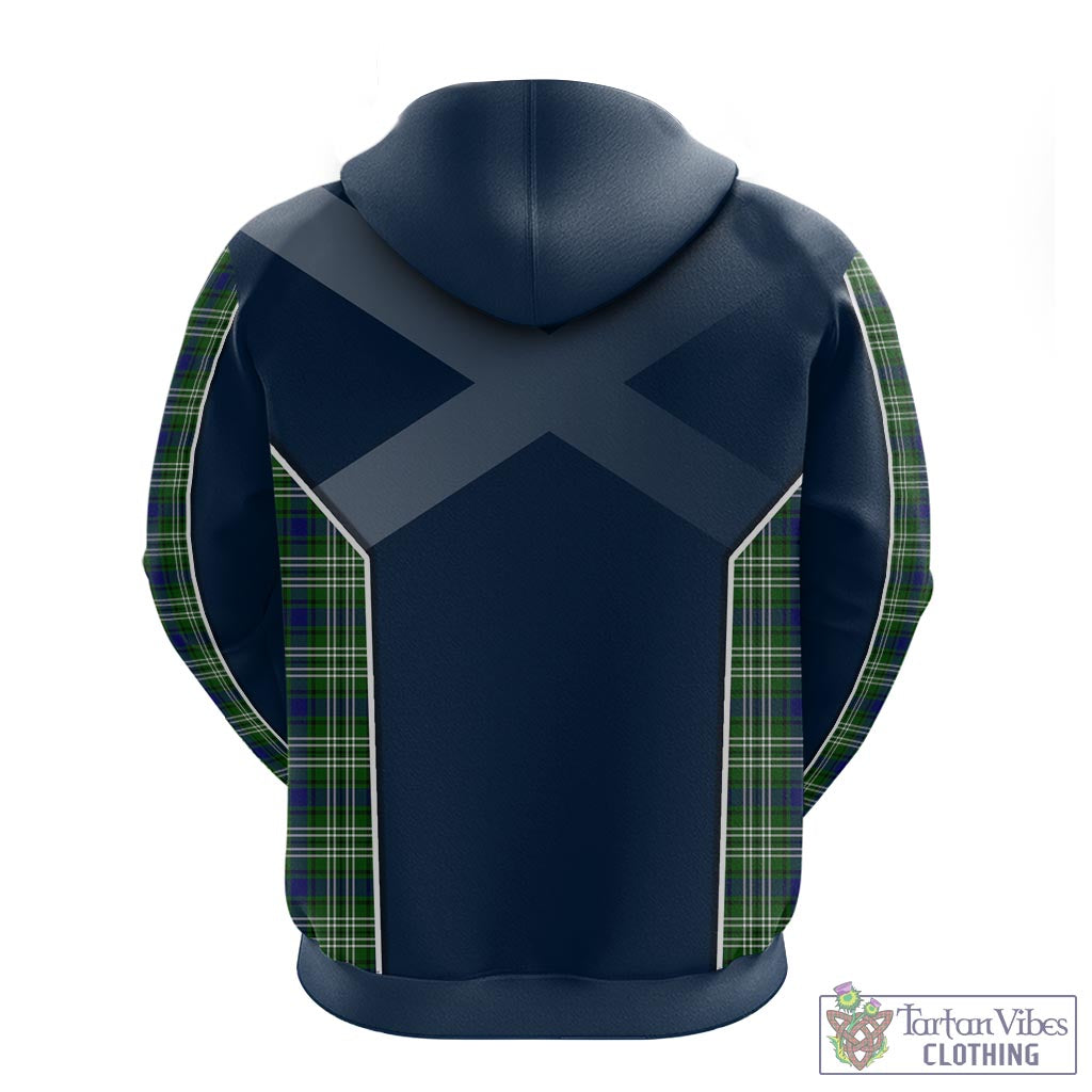 Tartan Vibes Clothing Purves Tartan Hoodie with Family Crest and Lion Rampant Vibes Sport Style